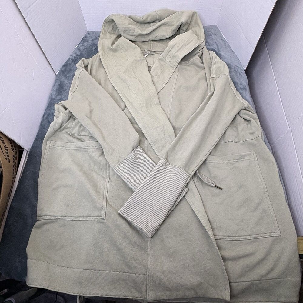 Free People L Brentwood Cardi Cardigan Jacket Sweatshirt Hoodie Light Green